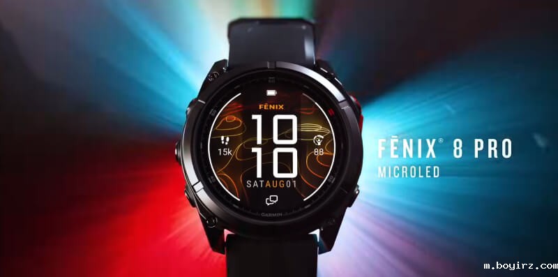 友达光电携手Garmin发布Fenix 8 Pro——全球首款Micro LED智能手表